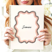 Trame Vague Rose Pince Nom Personnalisé