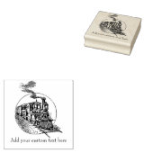  trammotor locomotieven met tekst 	rubberstempel (Gestempeld)