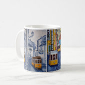 trammug in Lissabon azulejos Koffiemok (Voorkant links)