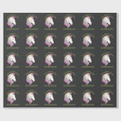 Trample the Patriarchy Unicorn Feminist Cadeaupapier (Vlak)