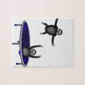 trampolijdende slokdommen legpuzzel (Horizontaal)