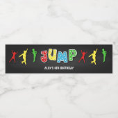 Trampoline Anniversaire Étiquette bouteille d'eau  (Étiquettes simples)