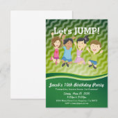 Trampoline Anniversaire Fête Invitation (Devant / Derrière)