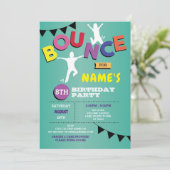 Trampoline Anniversaire Invitation Jump Bounce Par (Debout devant)