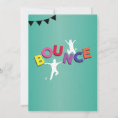 Trampoline Anniversaire Invitation Jump Bounce Par (Dos)