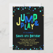 Trampoline Anniversaire Invitation Jump Play Party (Devant)