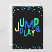 Trampoline Anniversaire Invitation Jump Play Party (Dos)