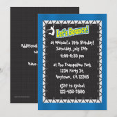 Trampoline Birthday Party Invitation Kaart (Voorkant / Achterkant)
