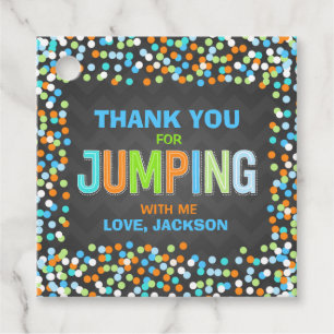 Trampoline Birthday Party Supplies Gift Bedankjes Labels