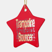 Trampoline Bouncer Extraordinaire Keramisch Ornament (Links)