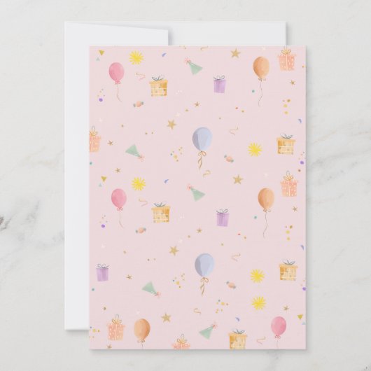 Trampoline eenhoorn verjaardag Laten we stuiteren Kaart (Achterkant)