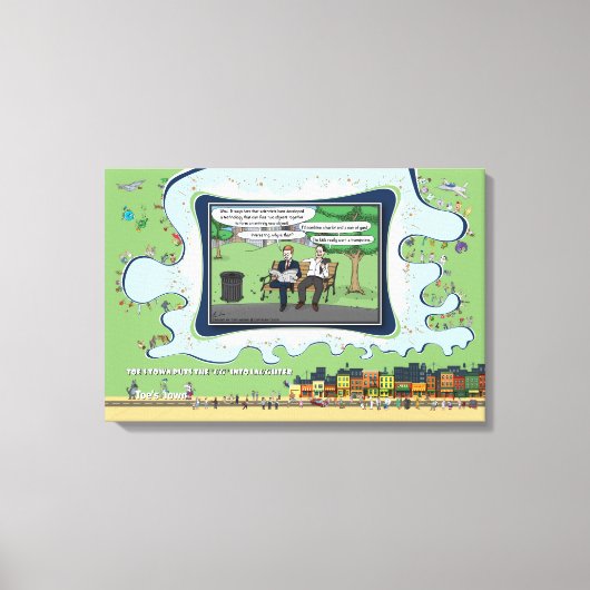 Trampoline | Father’s Day 24x16 Canvas Afdruk (Voorkant)