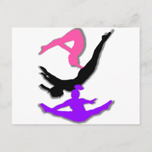 Trampoline gymnast briefkaart