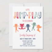 Trampoline Jump and Play Invitation de fête d'anni (Devant)