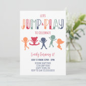 Trampoline Jump and Play Invitation de fête d'anni (Debout devant)