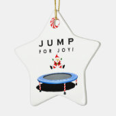 Trampoline kerstcadeau keramisch ornament (Links)