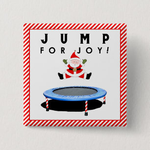 Trampoline Kerstcadeau Vierkante Button 5,1 Cm