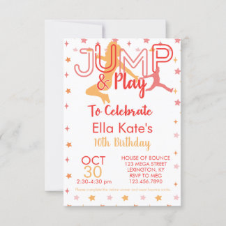Trampoline Park Birthday Kaart