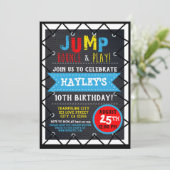 Trampoline Park Bounce primaire kleur Kaart (Staand voorkant)