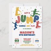 Trampoline Park Boys Birthday Party Kaart (Voorkant)