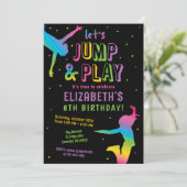 Trampoline Park Girls Anniversaire Fête Invitation (Debout devant)