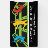 Trampoline Park Kinderen van Birthday Spandoek (Verticaal)