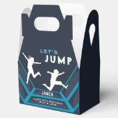 Trampoline Park Laten we springen Blue verjaardags Bedankdoosjes (Geopend)