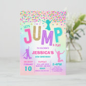 Trampoline Partij bij de uitnodigingen van de Jump (Staand voorkant)