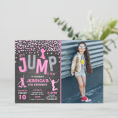 Trampoline Partij bij de uitnodigingen van de Jump (Staand voorkant)