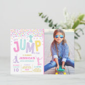 Trampoline Partij bij de uitnodigingen van de Jump (Staand voorkant)