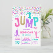 Trampoline Partij bij de uitnodigingen van de Jump (Staand voorkant)