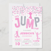 Trampoline Partij bij de uitnodigingen van de Jump (Voorkant)