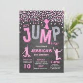 Trampoline Partij bij de uitnodigingen van de Jump (Staand voorkant)