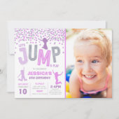 Trampoline Partij bij de uitnodigingen van de Jump (Voorkant)