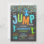 Trampoline Partij bij de uitnodigingen van de Jump (Voorkant)