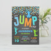 Trampoline Partij bij de uitnodigingen van de Jump (Staand voorkant)