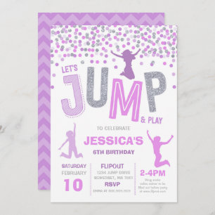 Trampoline Partij bij de uitnodigingen van de Jump