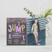 Trampoline Partij bij de uitnodigingen van de Jump (Staand voorkant)