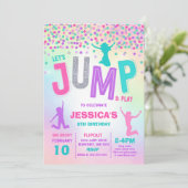 Trampoline Partij bij de uitnodigingen van de Jump (Staand voorkant)