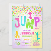 Trampoline Partij bij de uitnodigingen van de Jump (Voorkant)