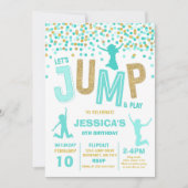 Trampoline Partij bij de uitnodigingen van de Jump (Voorkant)