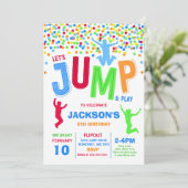 Trampoline Partij bij de uitnodigingen van de Jump (Staand voorkant)