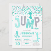 Trampoline Partij bij de uitnodigingen van de Jump (Voorkant)