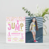 Trampoline Partij bij de uitnodigingen van de Jump (Staand voorkant)