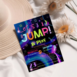 trampoline party gezamenlijke Jump Birthday Part Kaart
