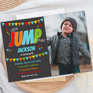 Trampoline Party Thema voor kinderen Kaart
