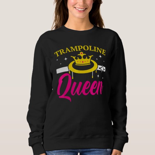 Trampoline Queen Jumping Trampoliner Trampolining Trui (Voorkant)