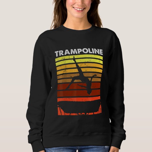 Trampoline sport acrobatiek Retro  Trampol Trui (Voorkant)