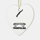 Trampoline trampolinist keramisch ornament (Links)