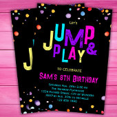 Trampoline Verjaardag Uitnodiging Jump Play Party